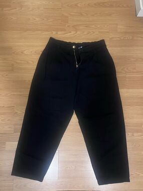 Big Bud Press Black Cropped Tapered Trousers